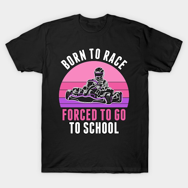 Girls Go Kart Racing Funny Go Kart Racer Girl T-Shirt by Dr_Squirrel